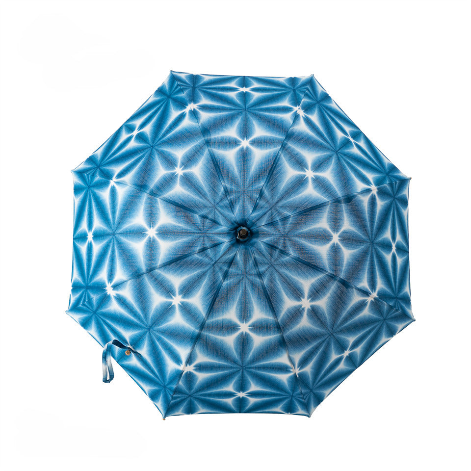 Kadono Bleached Dyeing Co., Ltd. parasol Modern Japanese Parasol Blue Cotton Women JAPAN