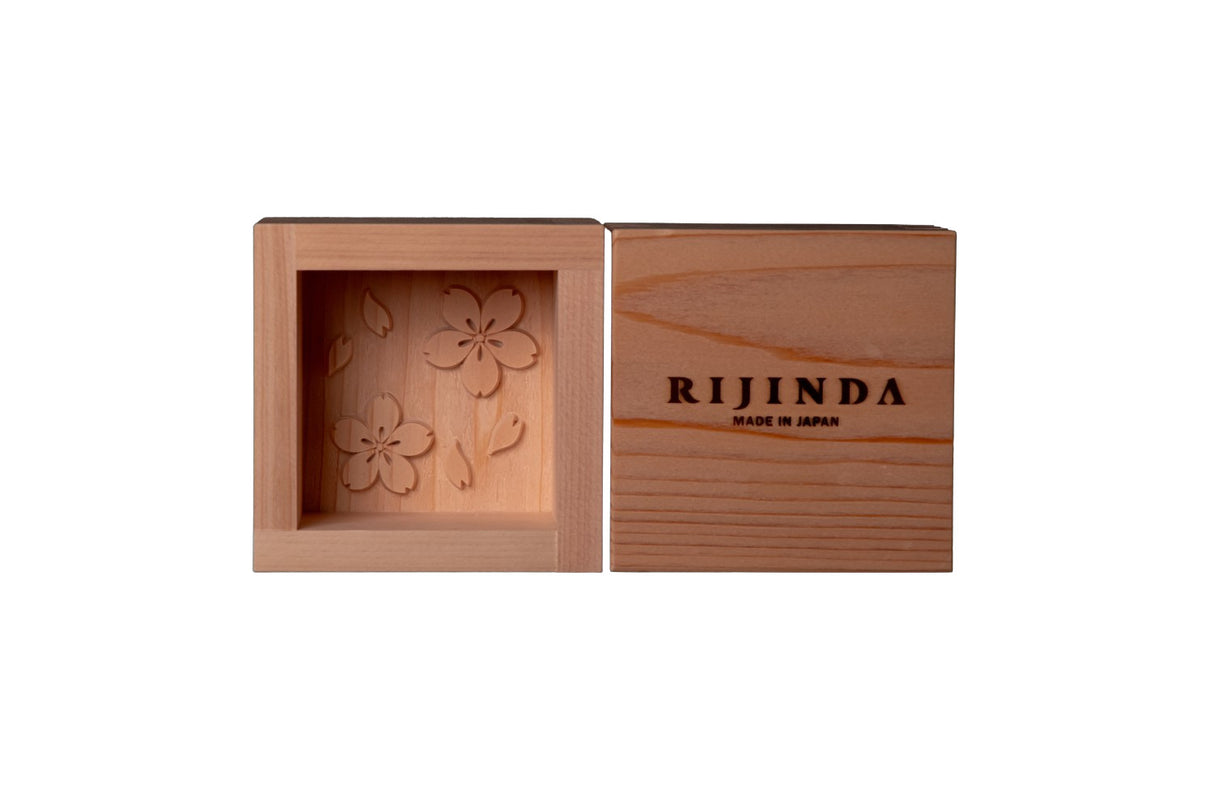 RIJINDA Japanese sake set 1 go masu Japanese style cherry blossom JAPAN