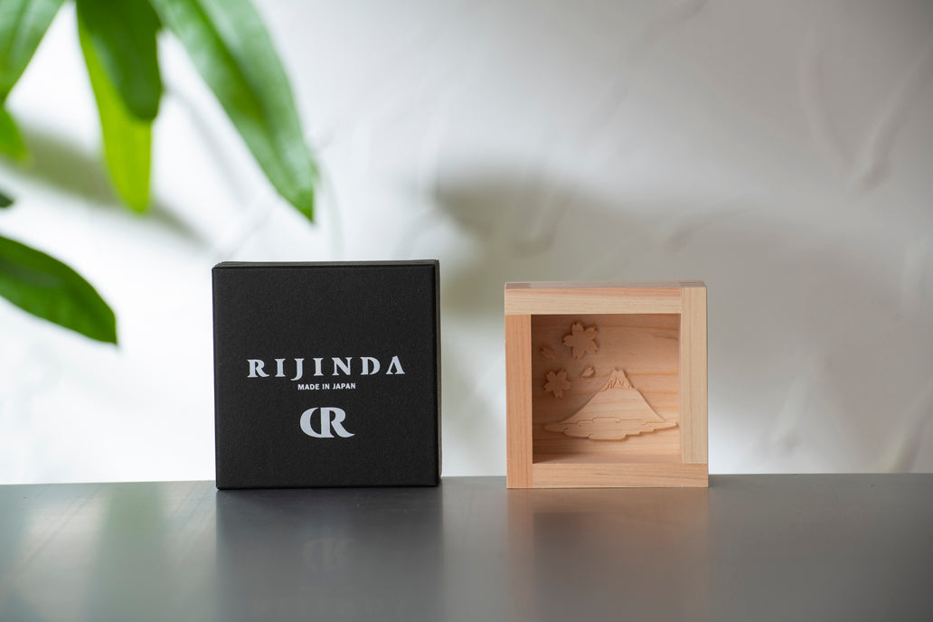 RIJINDA Japanese sake set 1 go masu Japanese style cherry blossom JAPAN