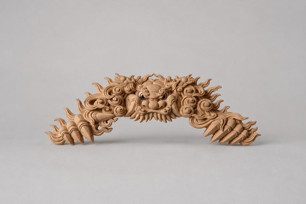 RIJINDA interior Traditional sculpture: Lion bite Wood Filament JAPAN