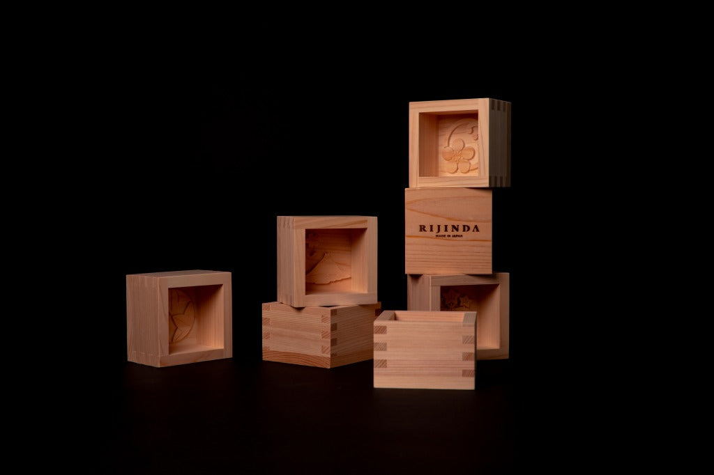 RIJINDA Japanese sake set One-go measure and magic mallet JAPAN