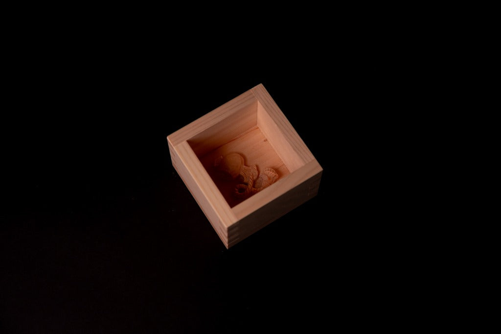 RIJINDA Japanese sake set One-go measure and magic mallet JAPAN