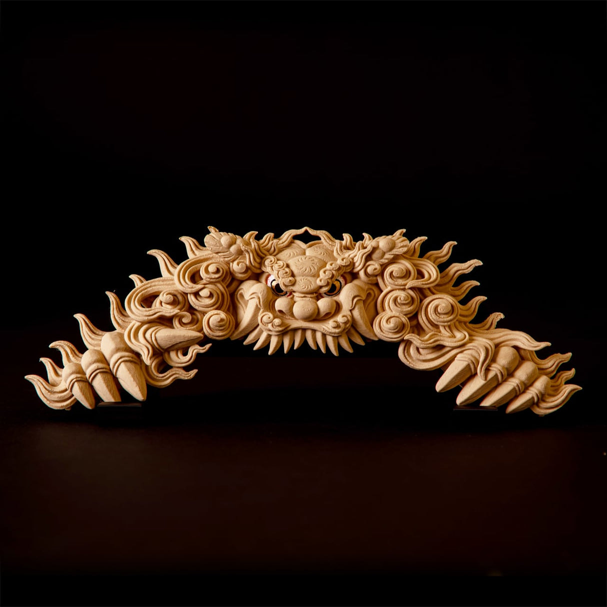 RIJINDA interior Traditional sculpture: Lion bite Wood Filament JAPAN