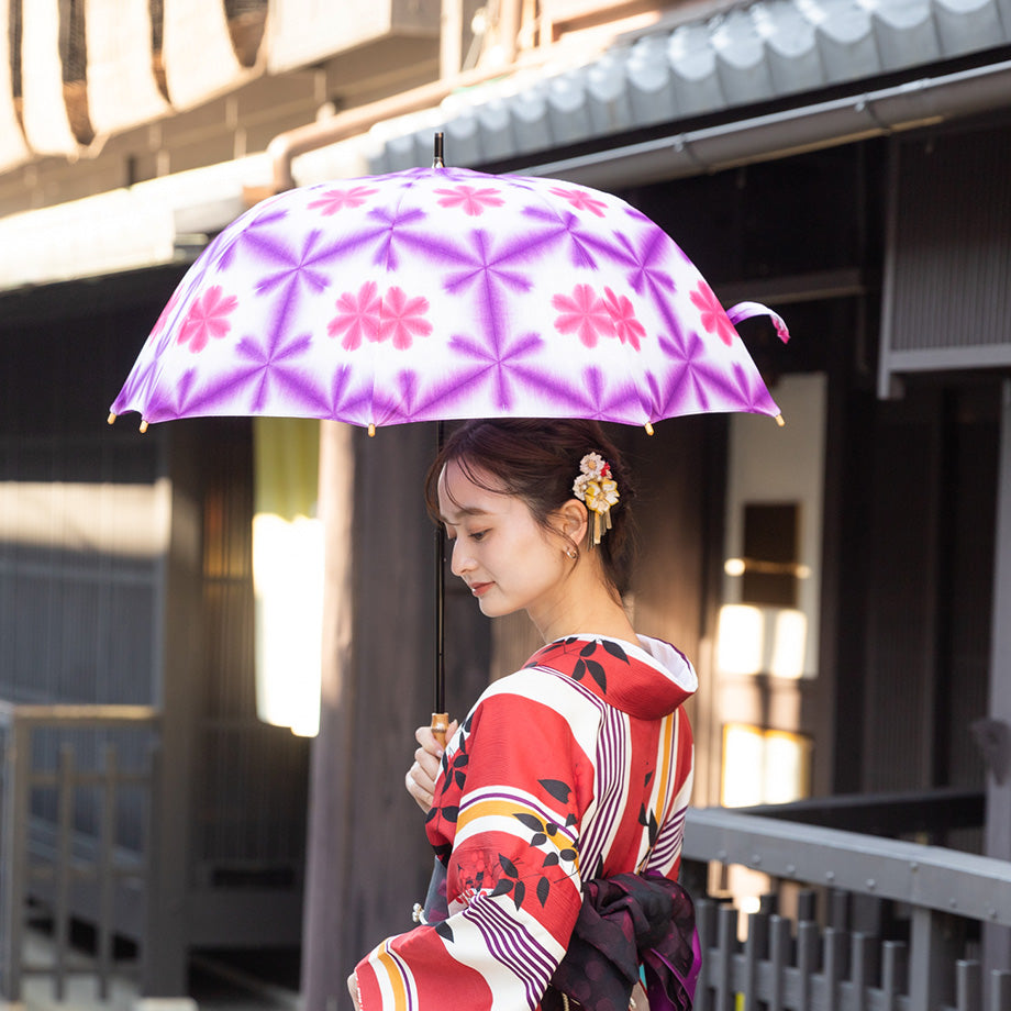 Kadono Bleached Dyeing Co., Ltd. parasol Modern Japanese parasol, Wisteria Cotton Women JAPAN
